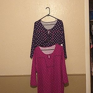 2 summer tops size lg.